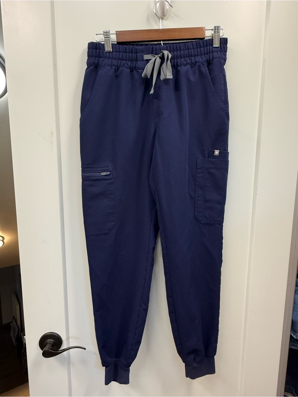 Figs Zamora Jogger Scrub Pant Navy Blue Drawstring Medical Women's S